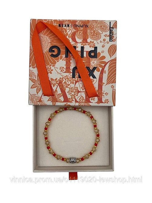 Браслеты ручной работы для девушек и женщин оранжевый в коробке Черновцы - изображение 1