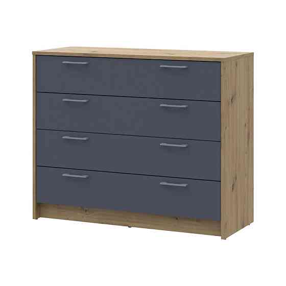 Комод Doros Ронди Дуб Артизан/Графит 4 ящика 100х40х82 DRS-011781 (41516186) Днепр