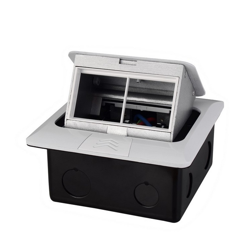 Розетковий люк підлоговий LIVOLO білий, вбудований у підлогу, пустий корпус без розеток для наповнення будь-якими модулями, з кришкою, IP44, алюміній, Коломыя - изображение 10