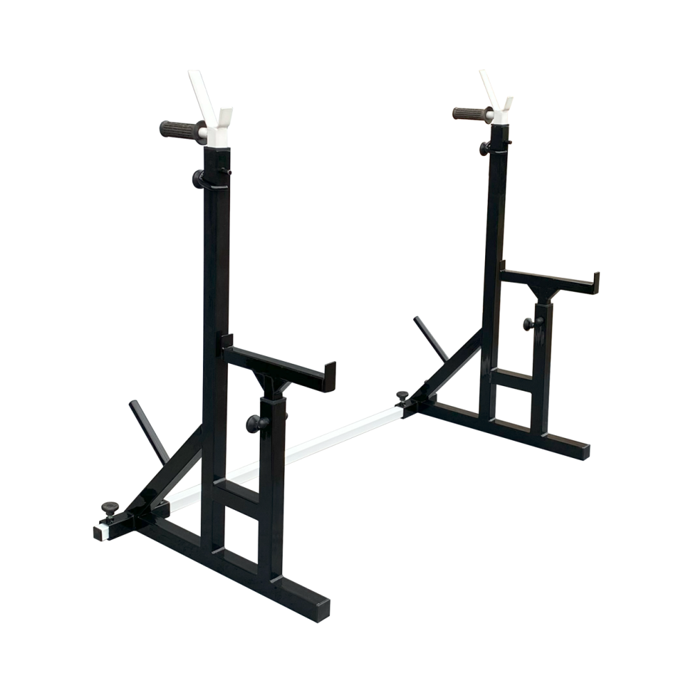 Регульовані стійки під штангу зі страховкою та брусами Чорно-білі Київ - фото 1