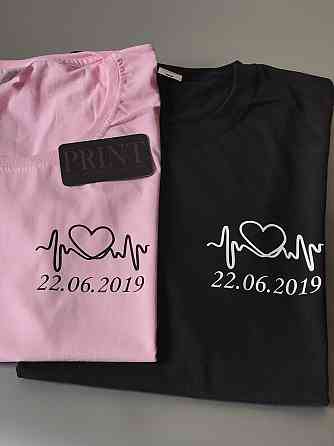 Парные футболки для влюбленных (С кардиограммой и датой вашей годовщины ) Черновцы
