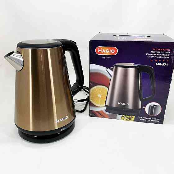 Тихий побутовий чайник MG-971, Потужний електрочайник електричний, Ергономічний електричний чайник XR-46 Івано-Франківськ