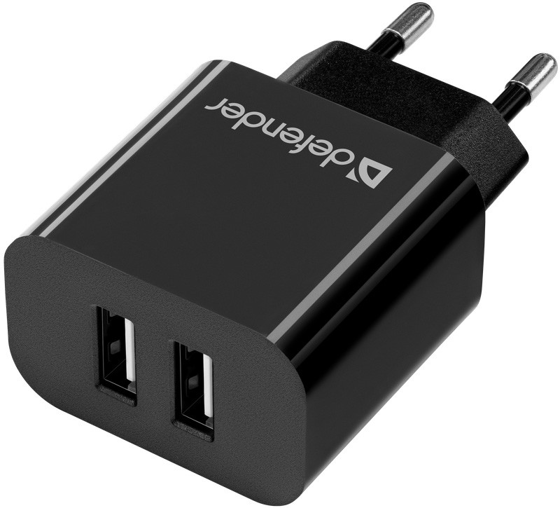 Зарядний пристрій 2xUSB 12W 2.1A UPC-21 +кабель microUSB, чорний Defender Винница - изображение 4