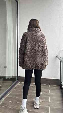 Женский теплый и стильный худой мех тедди Шоколад Одесса