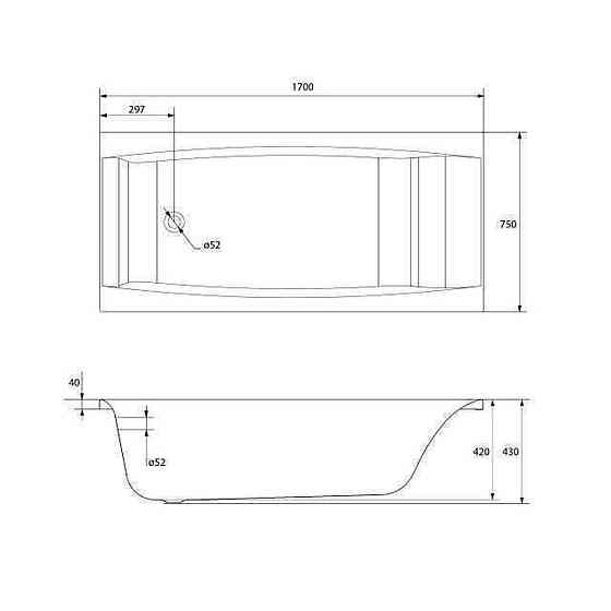 VIRGO Ванна 170x75 Київ