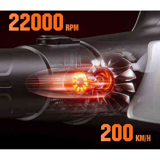 Воздуходув-пылесос садовый Litheli 560CFM, питание от павербанка (2шт УМБ Litheli Power Bank 20000mAh, 45 Киев