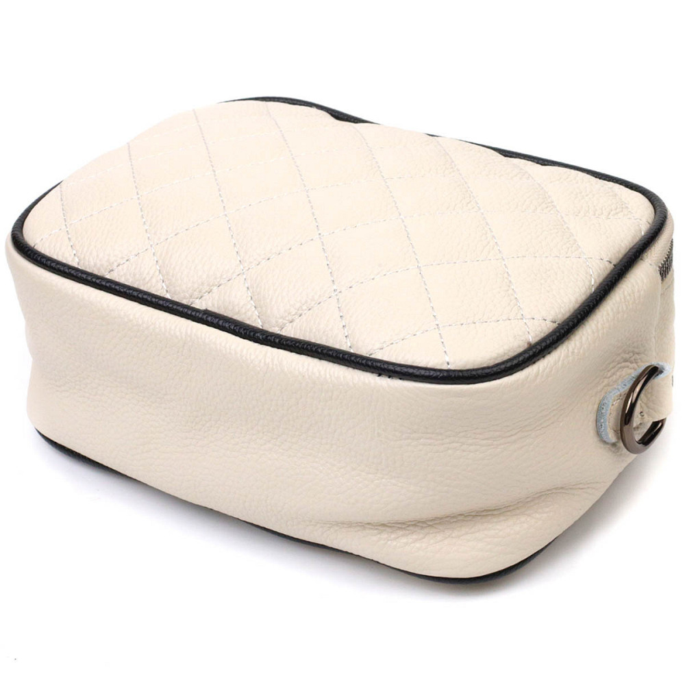 Сумка кросс-боди прямоугольная из натуральной кожи 22117 Vintage Белая Киев - изображение 5