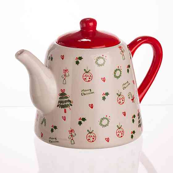 Yiwu Порцеляновий чайник Merry Cristmas 1 літр CR-1-15 Киев