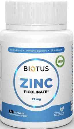 Цинк пиколинат Biotus Zinc Picolinate 22 мг 60 капс Киев