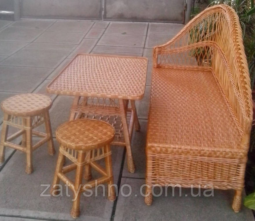 Комплект плетених меблів ручної роботи Київ - фото 4