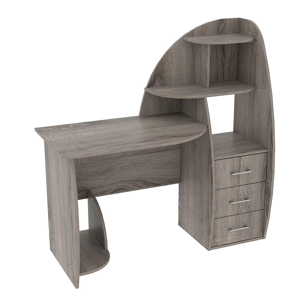 Стіл письмовий СКП-2 №10, Дуб Сонома Трюфель, 1300/550/1300 Львів - фото 1