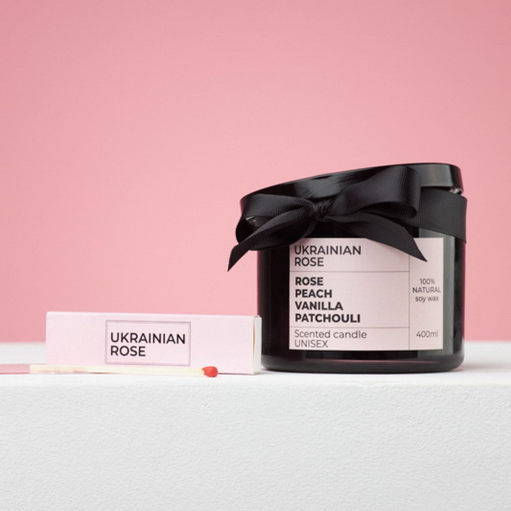 Свеча ароматизированная большая Ukrainian Rose 400 мл Киев - изображение 2