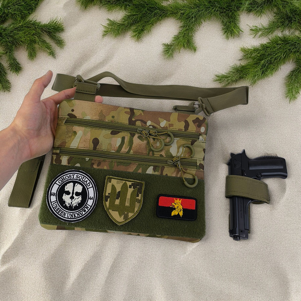 Мужская брезентовая сумка через плечо, Армейская сумка для мужчин кобура наплечная TW-61 Львов - изображение 16