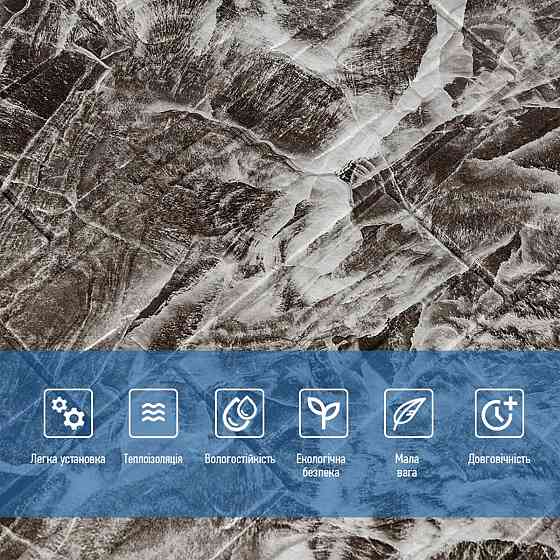 Декоративна сіра 3D панель під рвану цеглу Київ