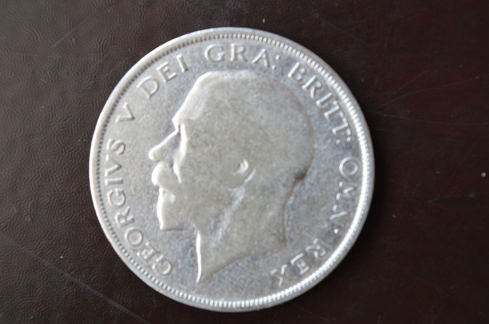 Великобританія 1/2 крони Георг V 1924год (срібло) Полтава - фото 1