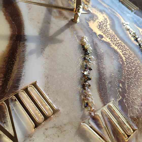 Годинник настінний 40 см з епоксидної смоли Дніпро