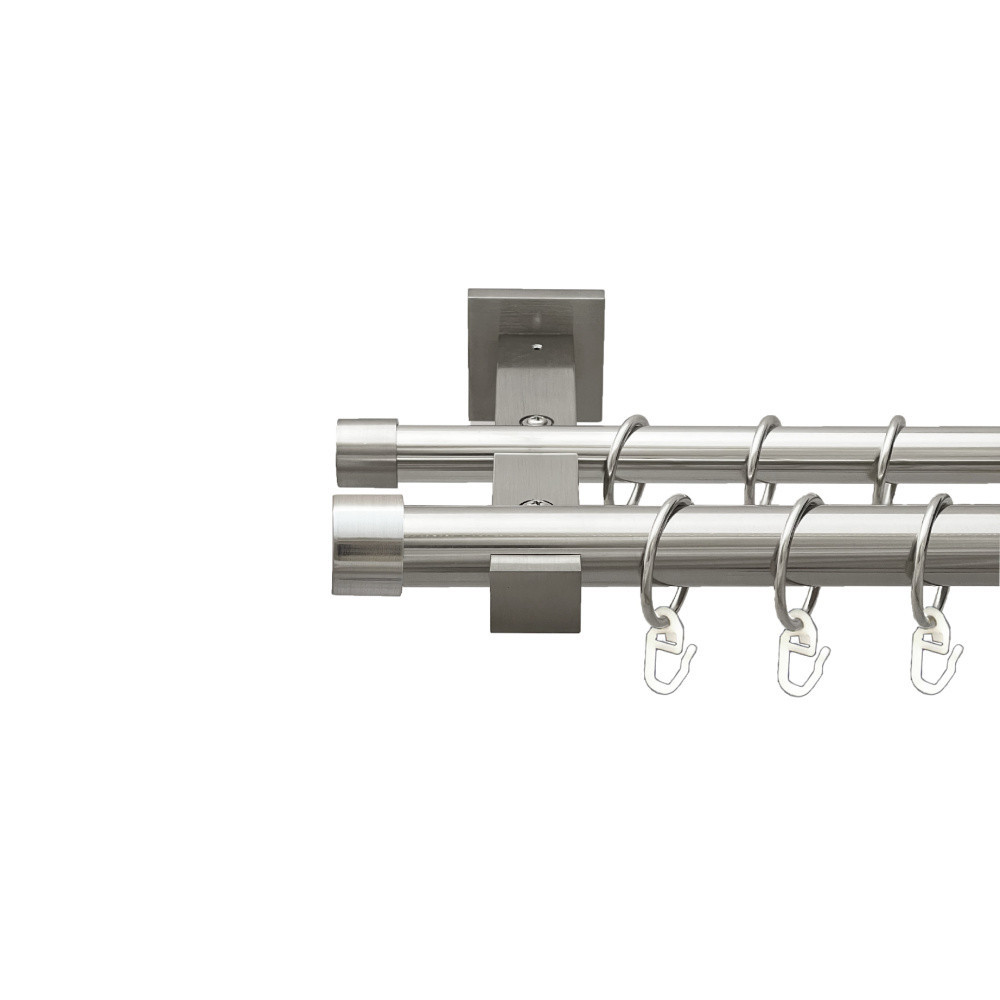 Карниз Orvit Заглушка металевий дворядний техно гладка труба кільце металеве Нержавіюча Сталь 25\19 мм 300 см Львов - изображение 1