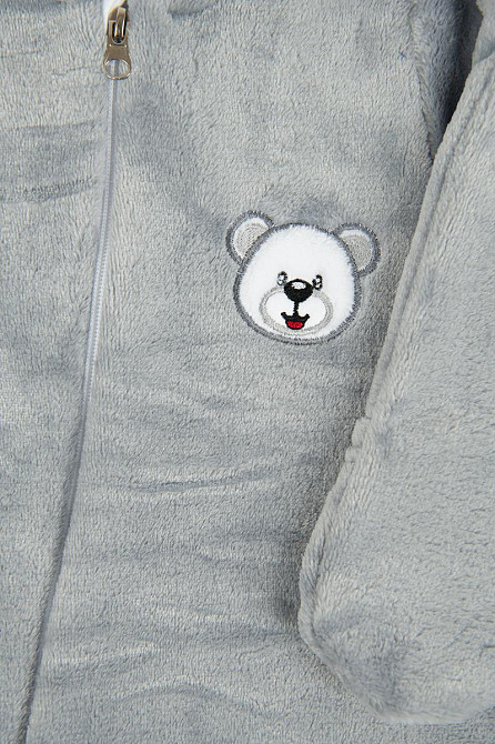 Комбинезон теплый для новорожденных с ушками, велсофт  топ Крохатушка одяг Киев - изображение 2