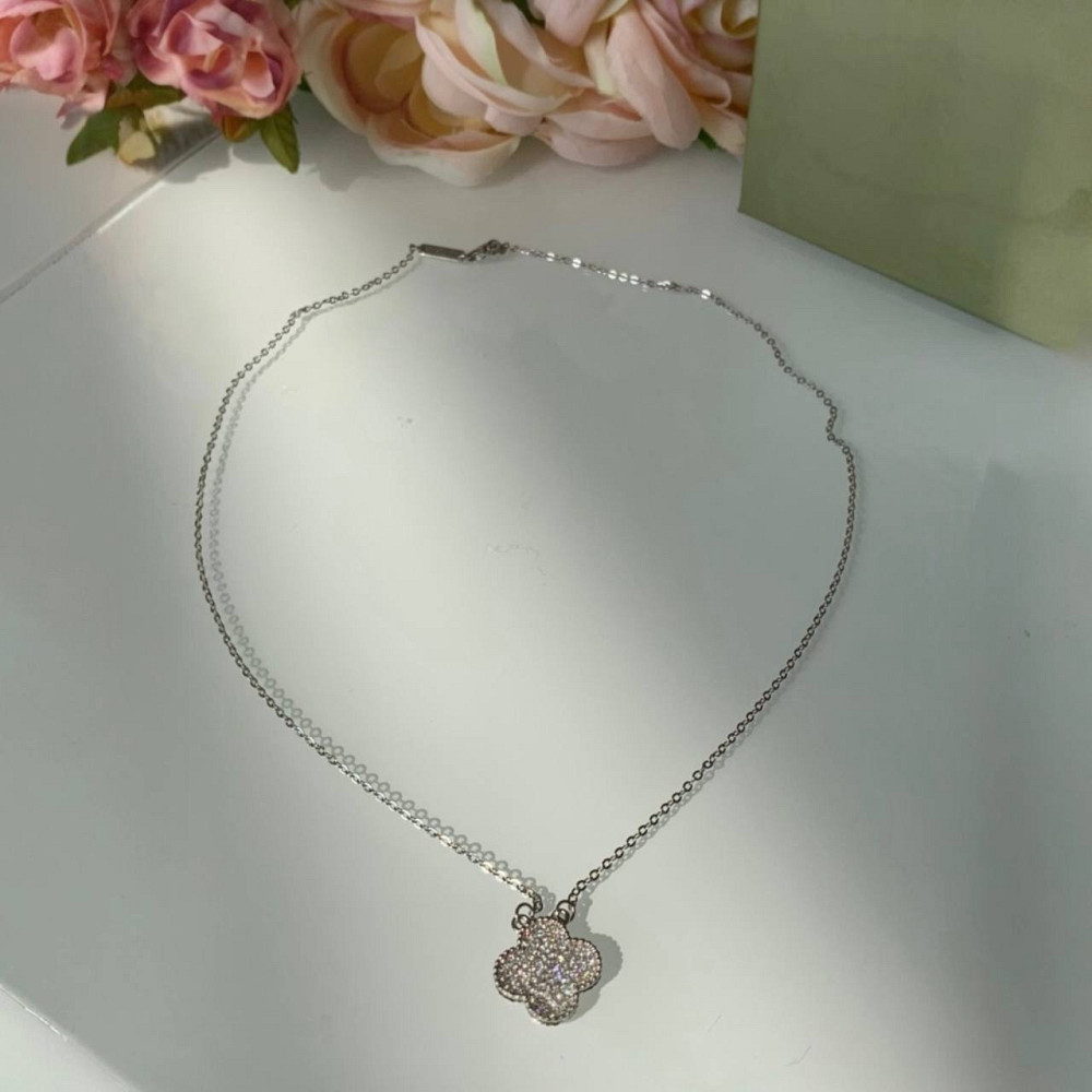 Подвеска Van Cleef цирконы посеребрение / подвеска клевер Одесса - изображение 5