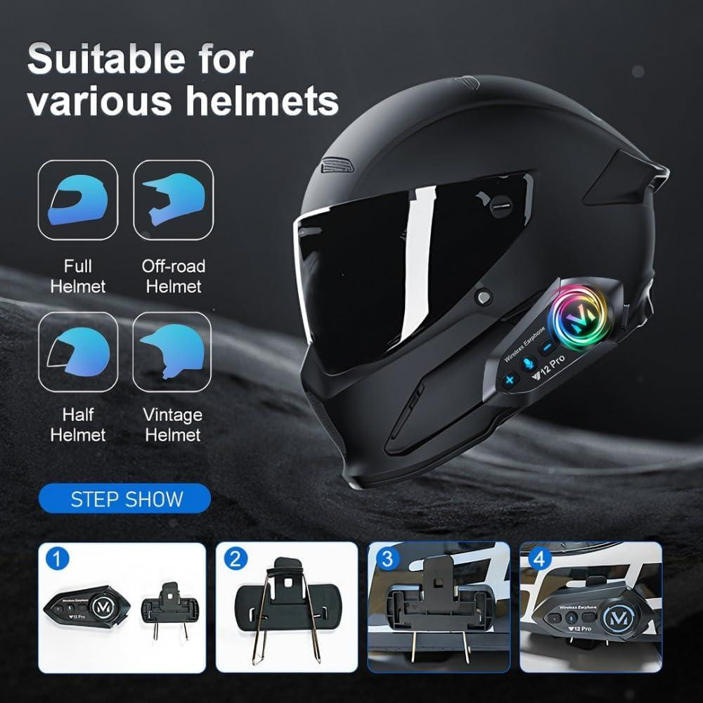 Мотогарнітура Helmet Y12 Pro Луцьк - фото 4