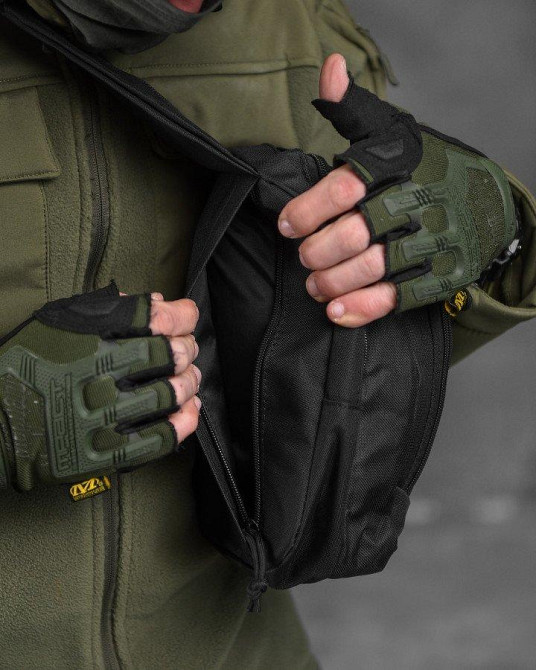 Тактична сумка нагрудна hardy black Одеса - фото 5