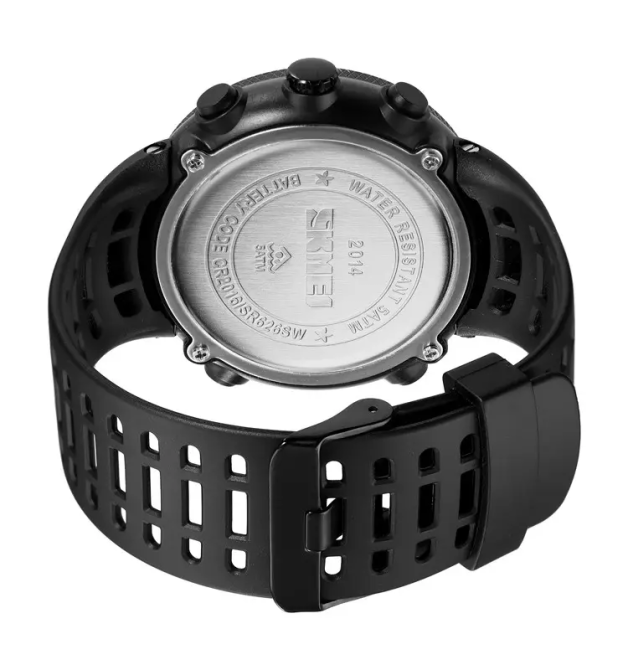 Годинник чоловічий наручний спортивний Skmei 2014 (Чорний з чорним) Київ - фото 6