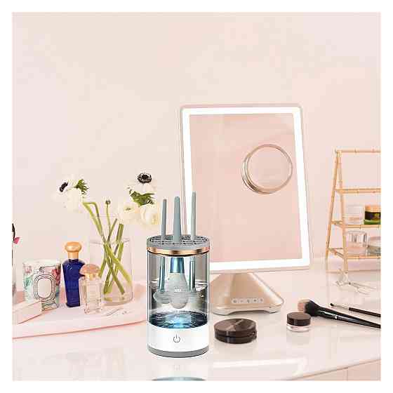 Електричний очищувач пензлів Keagan портативний USB багаторазовий силіконовий ковпачок автоматичний для всіх розмірів Київ