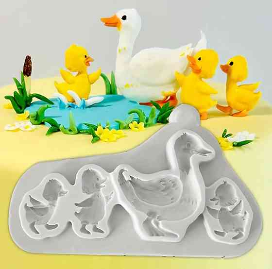 Молд силіконовий Качки 99 на 161 мм сірий Київ