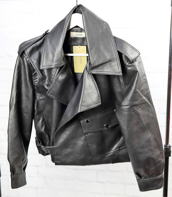 Куртка косуха женская весна/осень Черный 46 Харьков - изображение 1