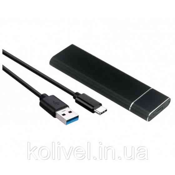 Зовнішня кишеня до M.2 на Type-C USB 3.1 (F) Gen2, 10 Gb/s, 2TB, B key NGFF Black (S1012) Київ