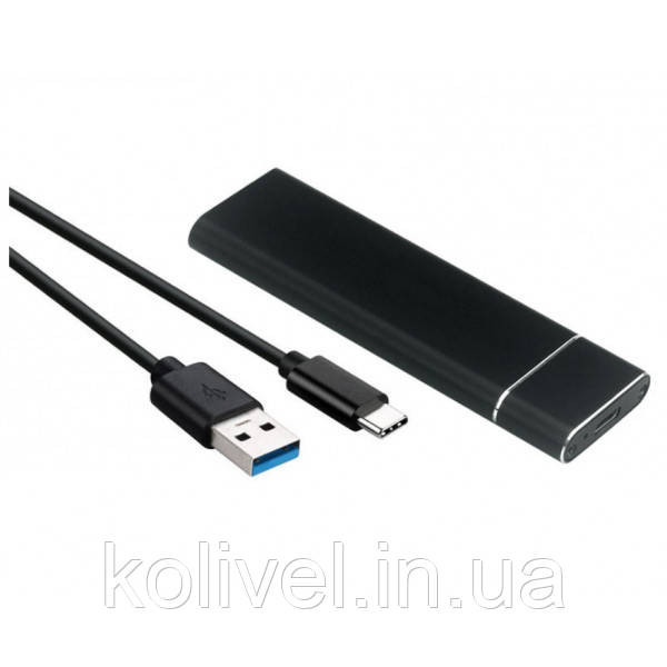 Зовнішня кишеня до M.2 на Type-C USB 3.1 (F) Gen2, 10 Gb/s, 2TB, B key NGFF Black (S1012) Київ - фото 1
