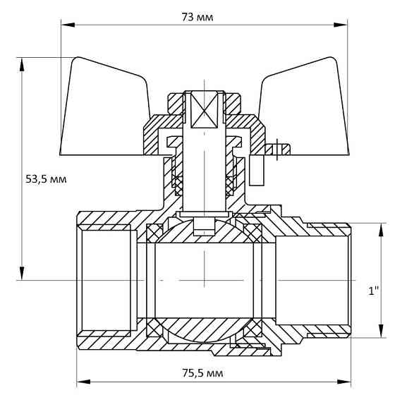 Кран кульовий Koer 1" ГШМ (KR.218) (KR0028)   ( 24852 ) Харків