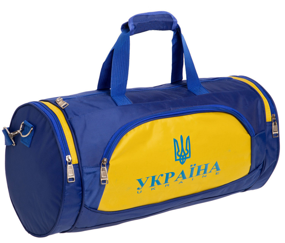 Сумка спортивная SP-Sport Украина 54х24 круглая сине-желтая GA-016-U Киев - изображение 4