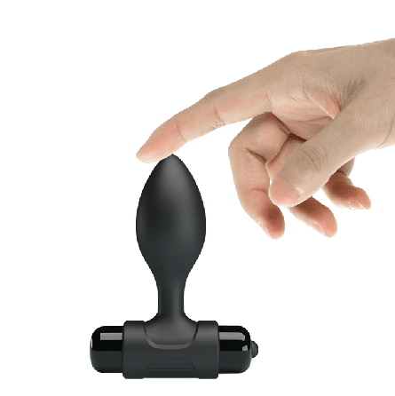 Анальна пробка - Pretty Love Vibra Butt Plug Black Sex Aura Київ