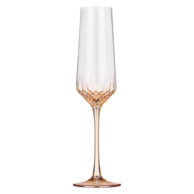 Набор бокалов Ardesto Black Mars Favola 220мл, 2шт, скло, прозоро-золотистий (AR2622G) Винница - изображение 2