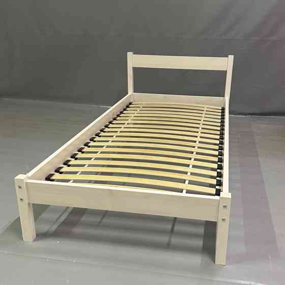 Односпальне дерев'яне ліжко Mebigrand MG01 Прозорий лак 90х200 см (MBG-21878) Дніпро