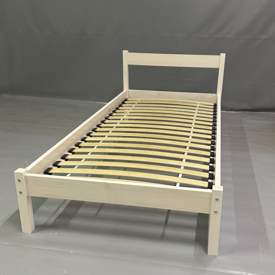 Односпальне дерев'яне ліжко Mebigrand MG01 Прозорий лак 90х200 см (MBG-21878) Дніпро - фото 4