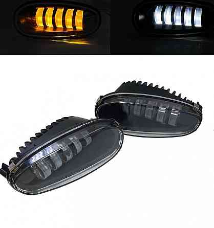 Комплект противотуманных LED фар Daewoo Lanos, Sens на 5 линз 50W белый/желтый свет (металлический корпус) Харьков