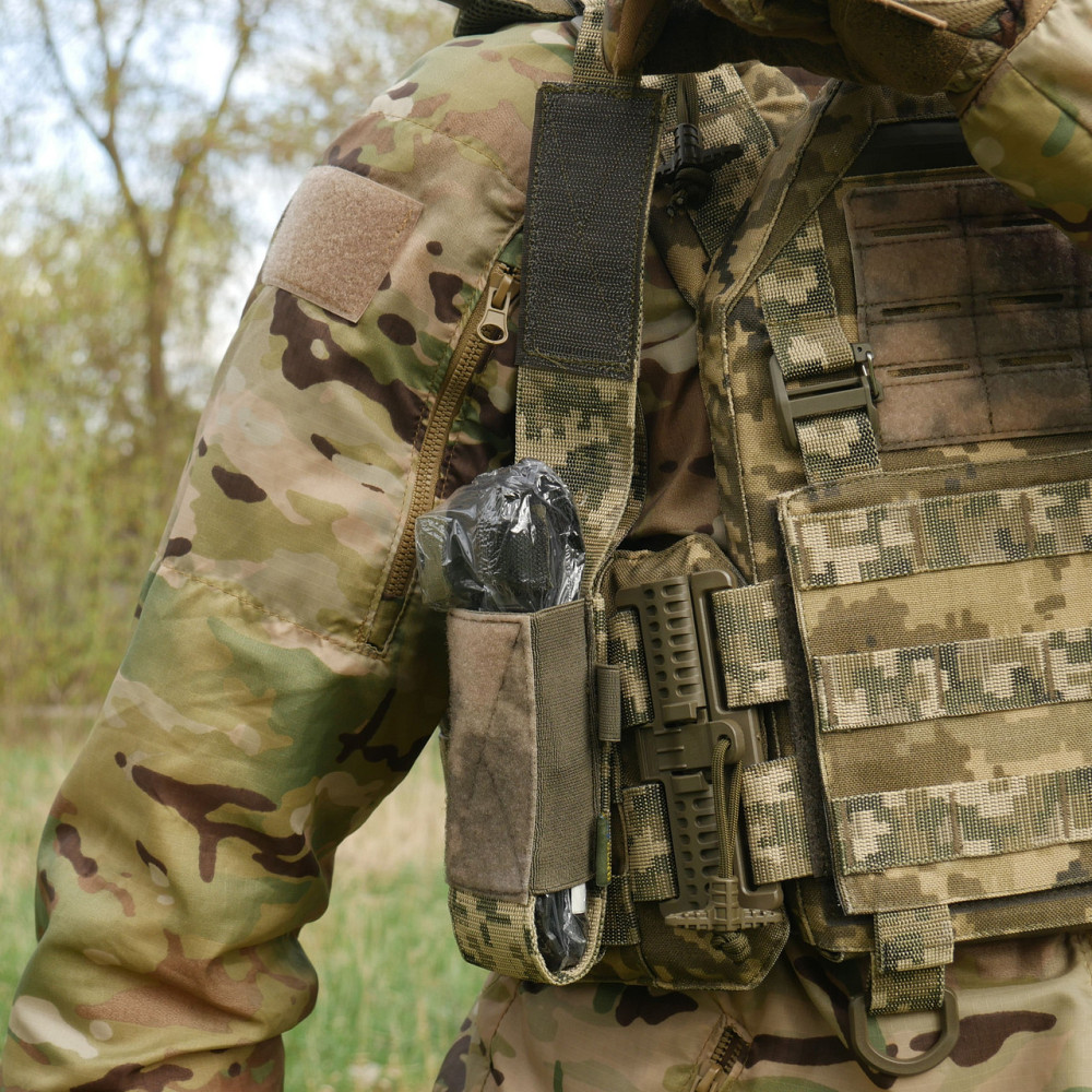 Подсумок под турникет открытого типа с креплениями для тактических ножниц и маркера пиксель Киев - изображение 9