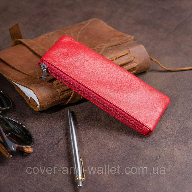 Большая женская ключница из натуральной кожи красного цвета ST Leather Киев - изображение 3