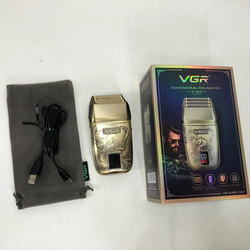 Акумуляторна бритва для гоління голови VGR, Портативна електробритва для бороди, Портативна бритва KO-77 Львів - фото 3