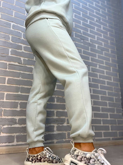 Костюм женский Pepper&mint 24-13-15 SMAY свитшот надпись флис брюки-джоггеры на резинке утепленный мятный, мятный, M Киев - изображение 2