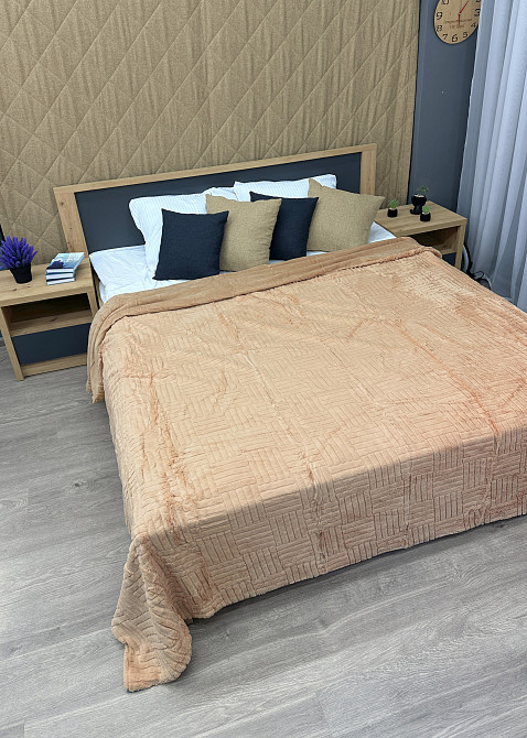 Плед-покрывало Премиум 220х240 см (+-5см) Бежевый (87-223) Киев - изображение 5