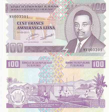 Burundi Бурунди - 100 Francs 2011 UNC Полтава