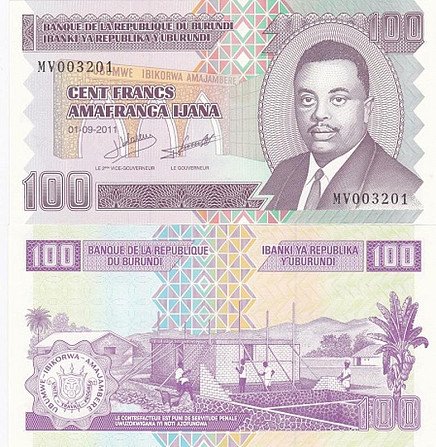 Burundi Бурунди - 100 Francs 2011 UNC Полтава - изображение 1