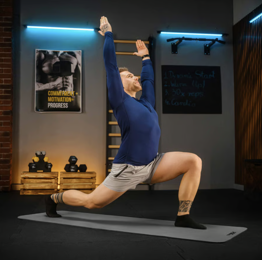 Коврик для йоги Trex Sport TX-018NGM NBR 1см 180х60 сірий Київ - фото 5