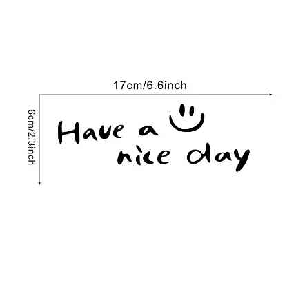 Наклейка на дзеркало Have a nice day чорний напис вінілова декор для стіни Київ
