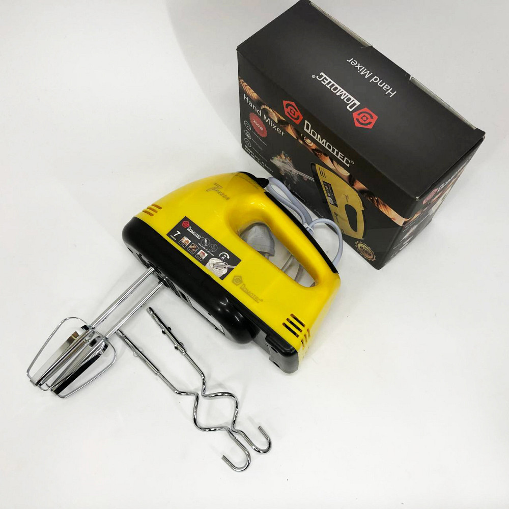 Міксер з нержавіючими насадками DOMOTEC R6633Y, Кухонний ручний міксер хороший нержавіюча сталь IY-76 Івано-Франківськ - фото 1