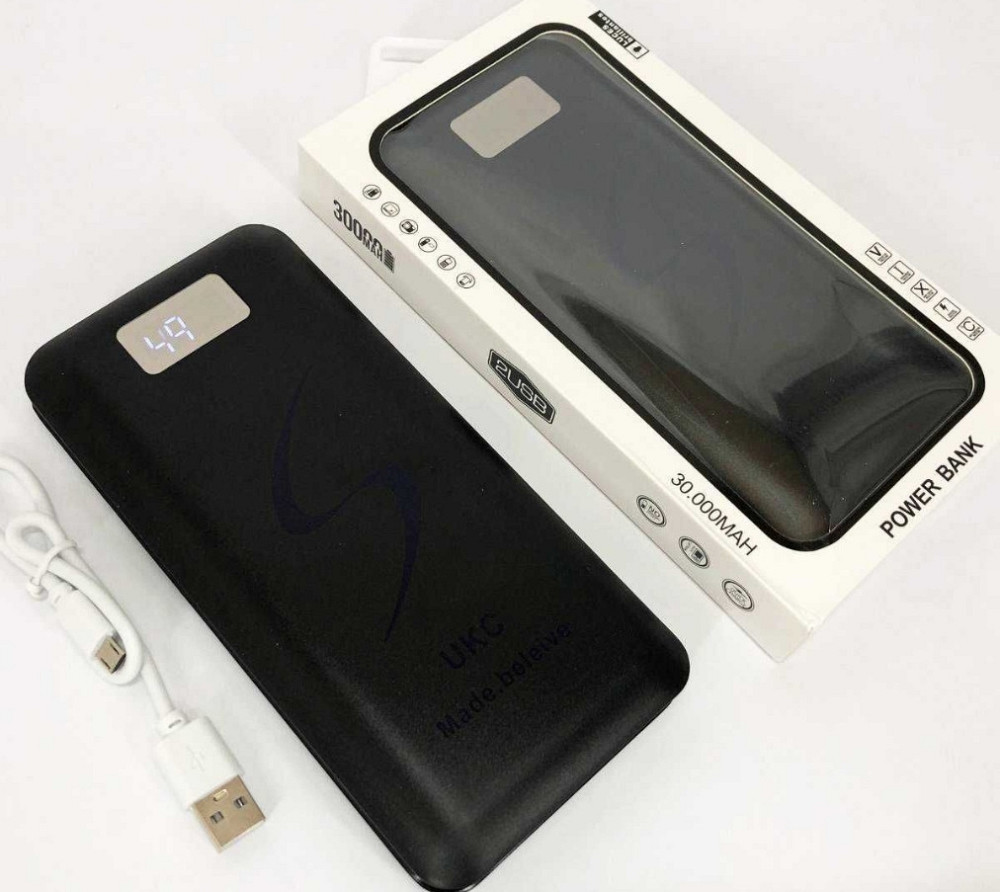 Мобільна зарядка портативна Power Bank 30000 mAh UKC. Київ - фото 4