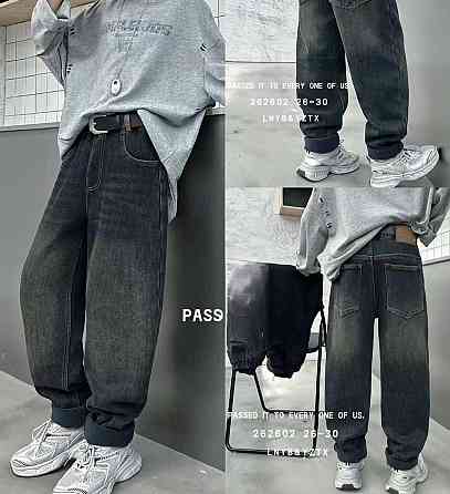 Джинсы скейтеры для мальчика темно-синие теплые на флисе на 8,9,10,11 лет Николаев